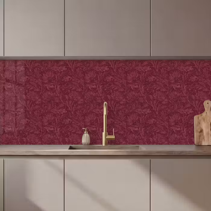 Keuken achterwand - Bladeren - Patroon - Paars