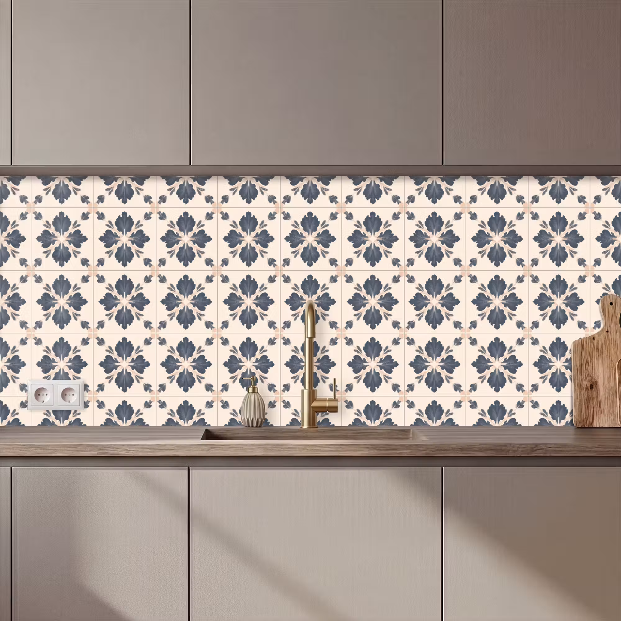 Keuken achterwand - Bladvorm - Klassiek - Kleurrijk
