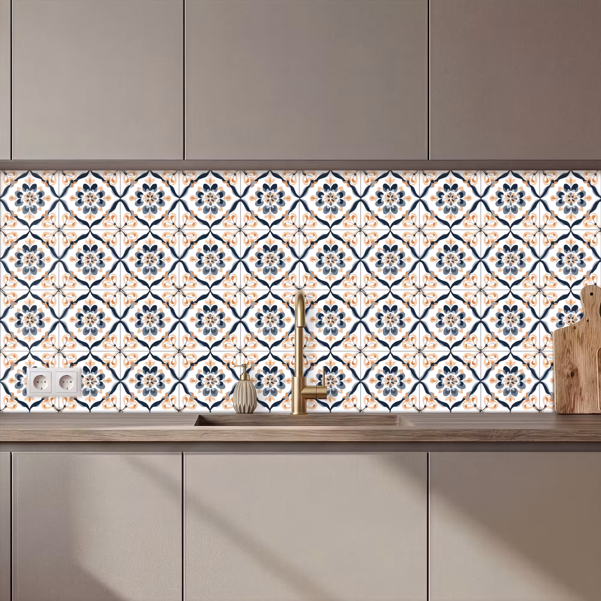 Keuken achterwand - Bladvorm - Patroon - Kleurrijk