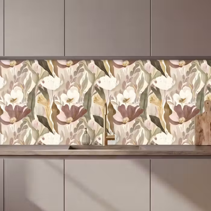 Keuken achterwand - Bloemen - Aquarel - Kleurrijk