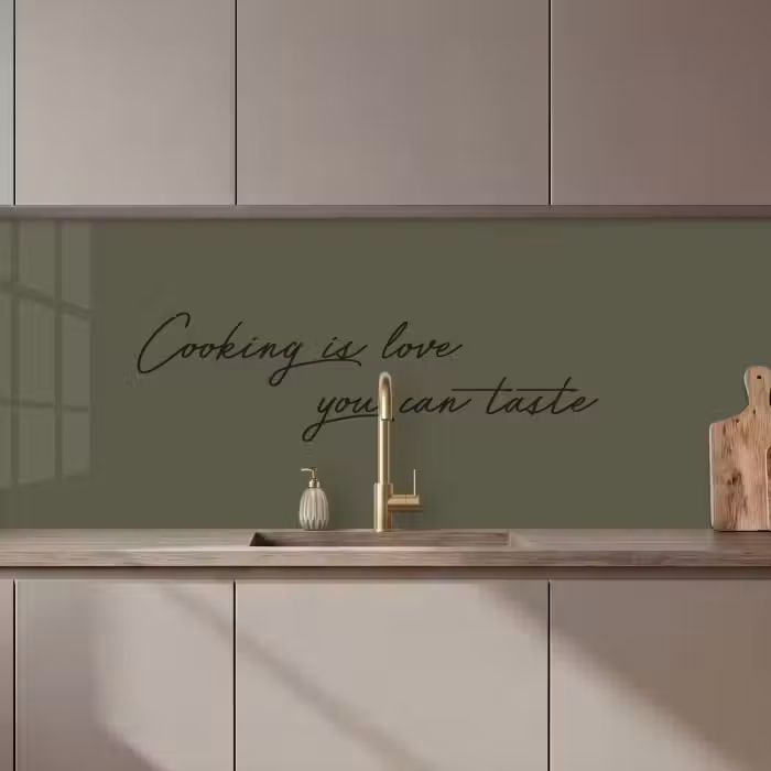 Keuken achterwand - Cooking is love you can taste