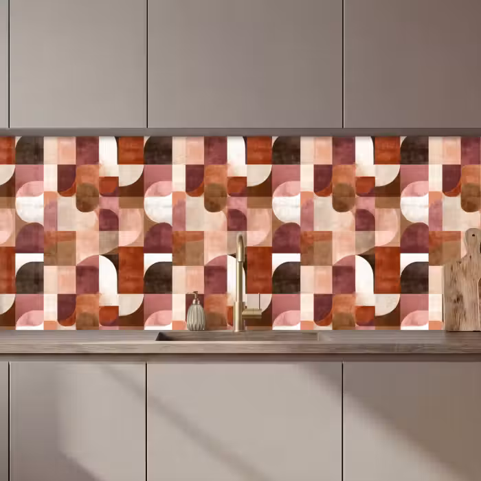 Keuken achterwand - Geometrie - Modern - Retro