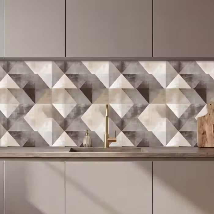 Keuken achterwand - Geometrisch - Motief - Aardetinten