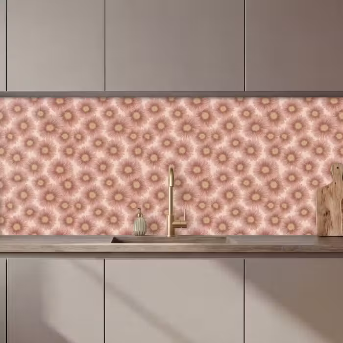 Keuken achterwand - Gerbera - Bloemen - Roze