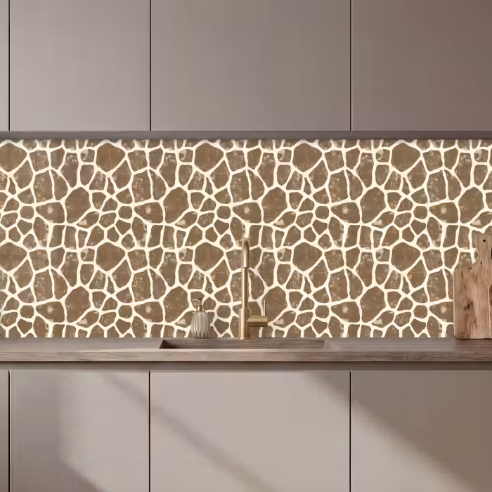 Keuken achterwand - Giraf - Klassiek - Bruin