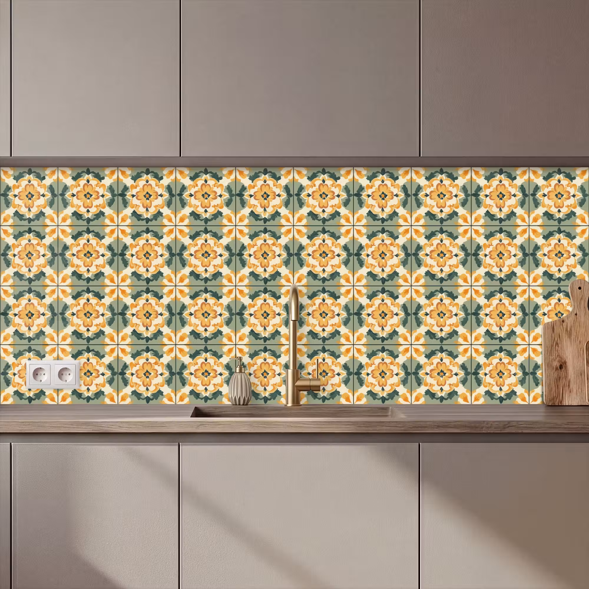 Keuken achterwand - Keramiek - Verweerd - Kleurrijk
