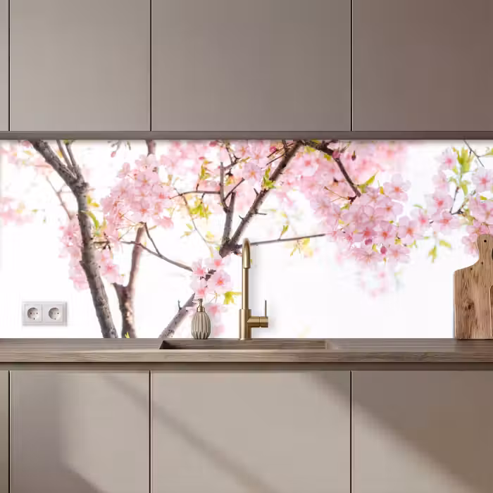 Keuken achterwand - Kersenbloesem - Roze - Bloemen - Sakura - Natuur