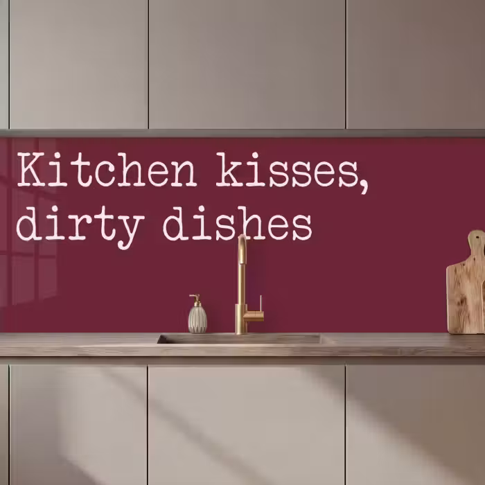 Keuken achterwand - Kitchen kisses, dirty dishes
