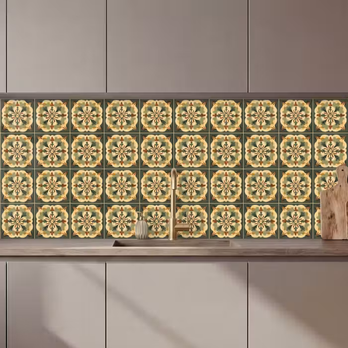 Keuken achterwand - Ornament - Patroon - Groen