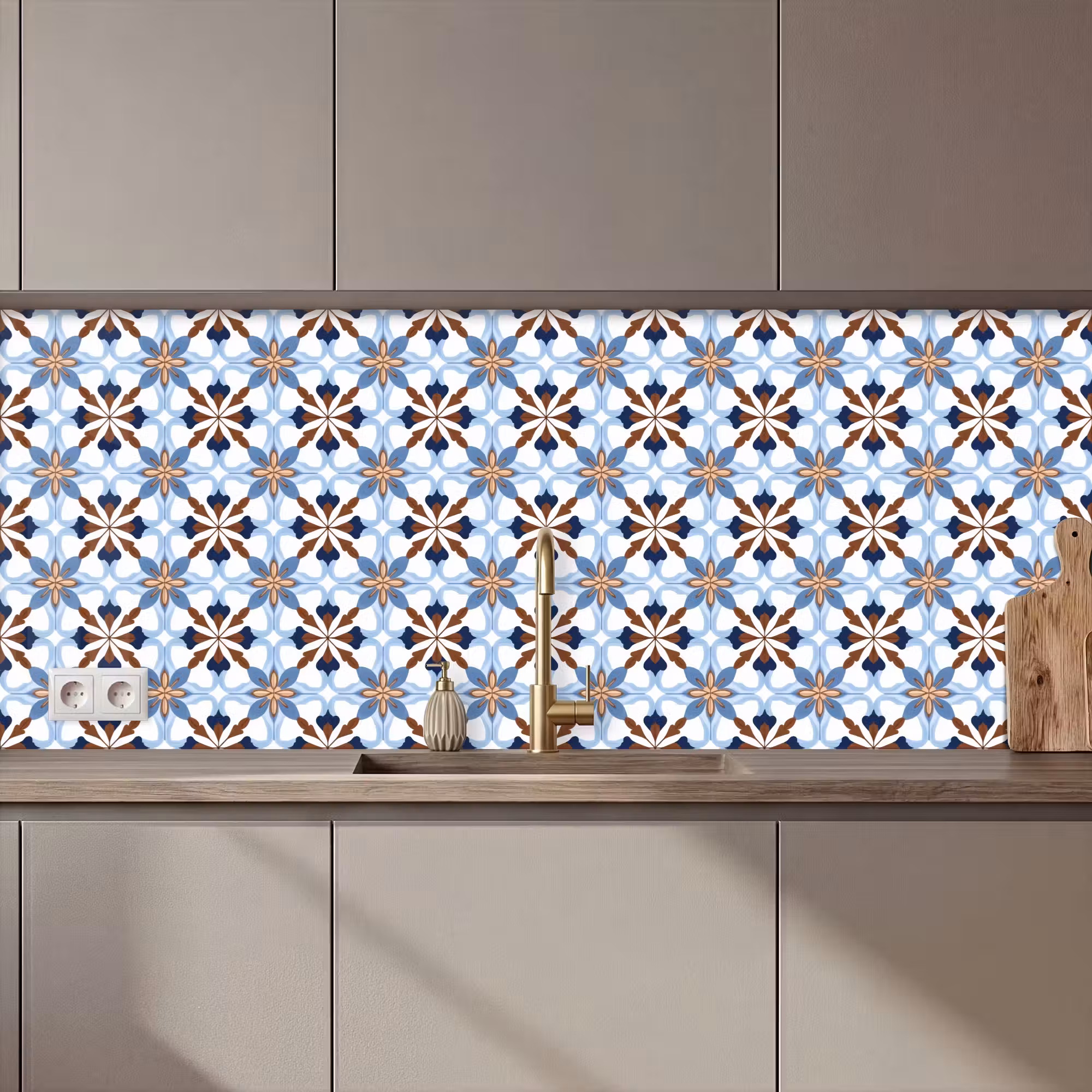 Keuken achterwand - Ornament - Tegel - Kleurrijk