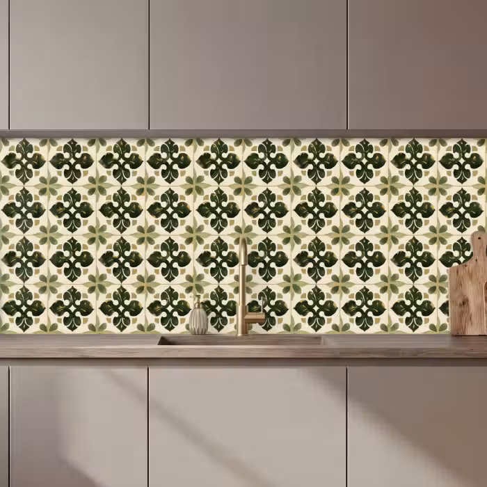 Keuken achterwand - Patroon - Tegel - Groen