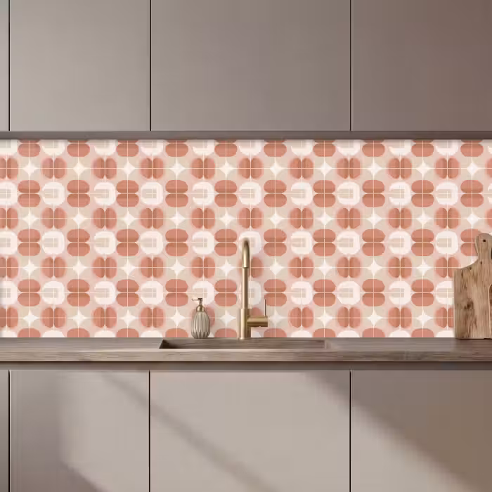 Keuken achterwand - Retro - Klassiek - Roze