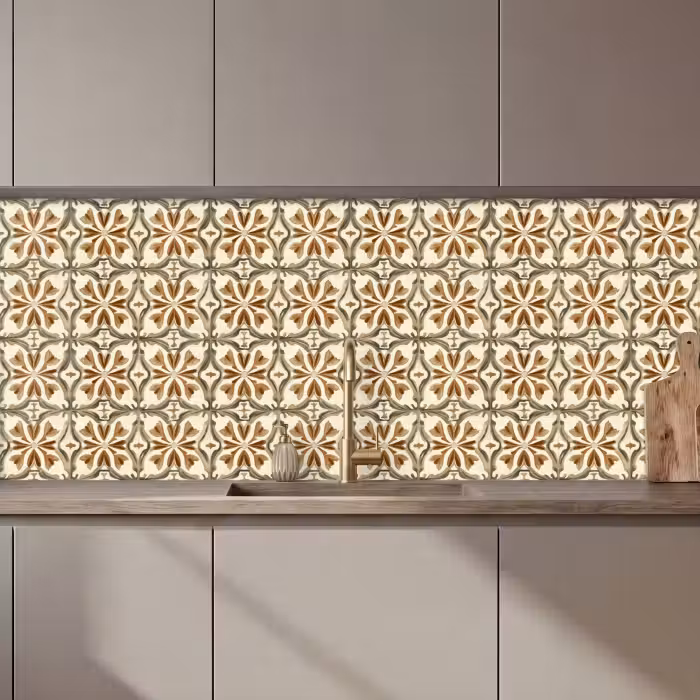 Keuken achterwand - Siertegel - Patroon - Bruin