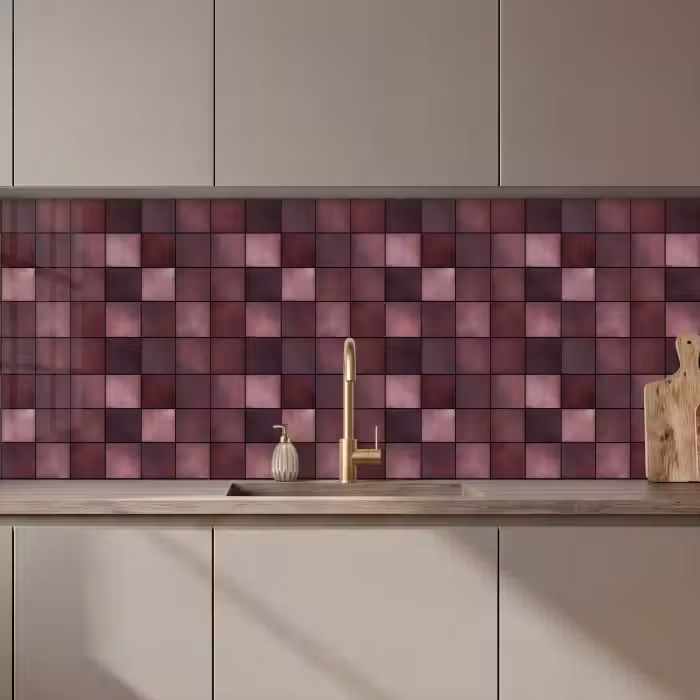Keuken achterwand - Tegel - Patroon - Paars