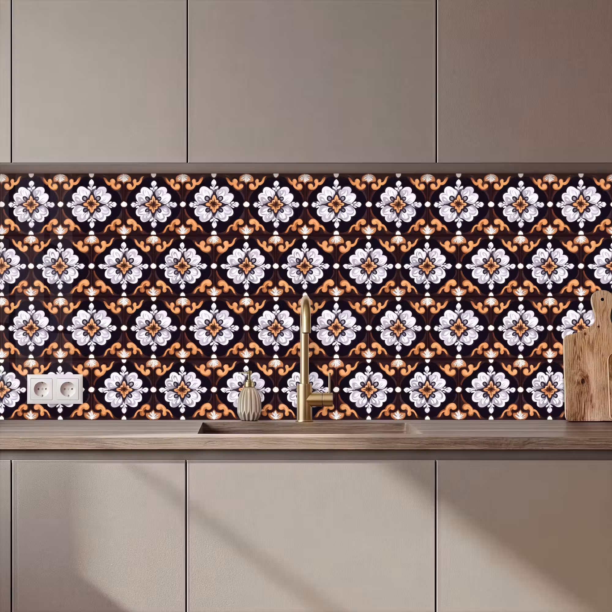 Keuken achterwand - traditioneel - Element - Kleurrijk