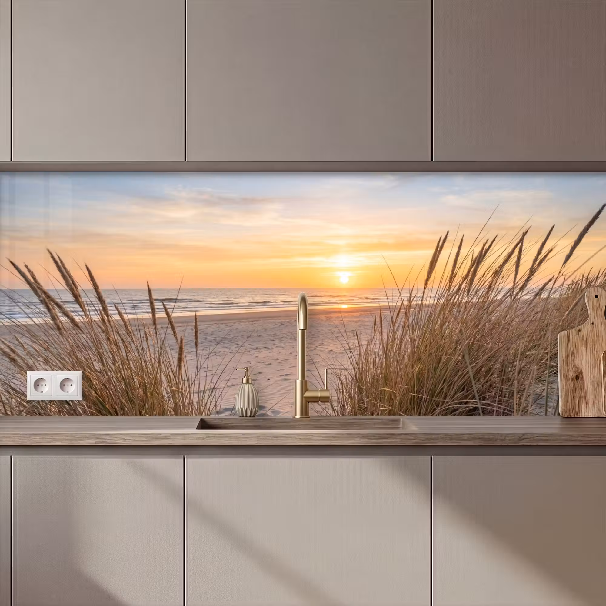 Keuken achterwand - Zonsondergang - Duinen - Zee