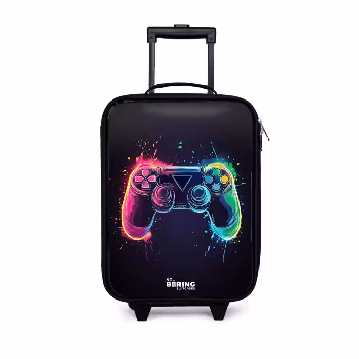 Kinderkoffer - Zwart - Game - Controller - Kleurrijk