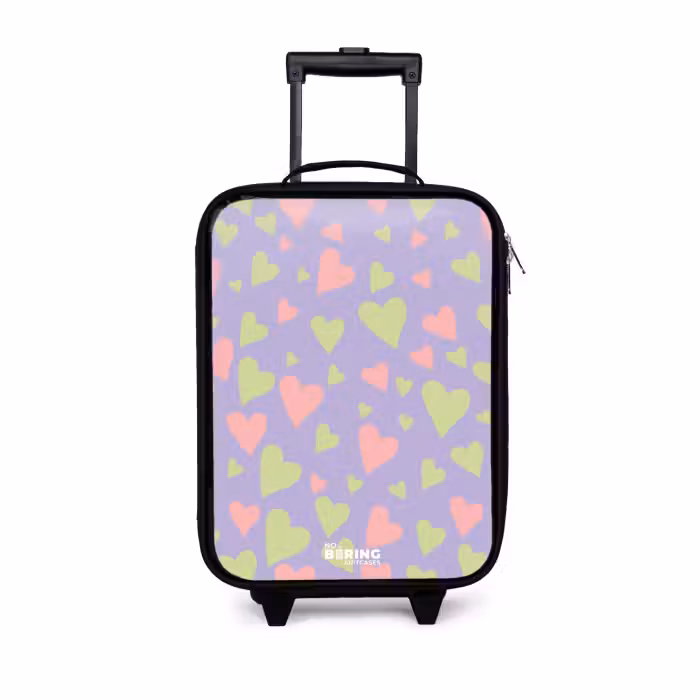 Kinderkoffer - Zwart - Lovely lila