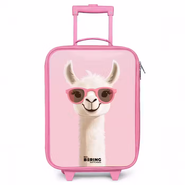 Kinderkoffer - Roze - Lama - Wit - Zonnebril - Wimpers