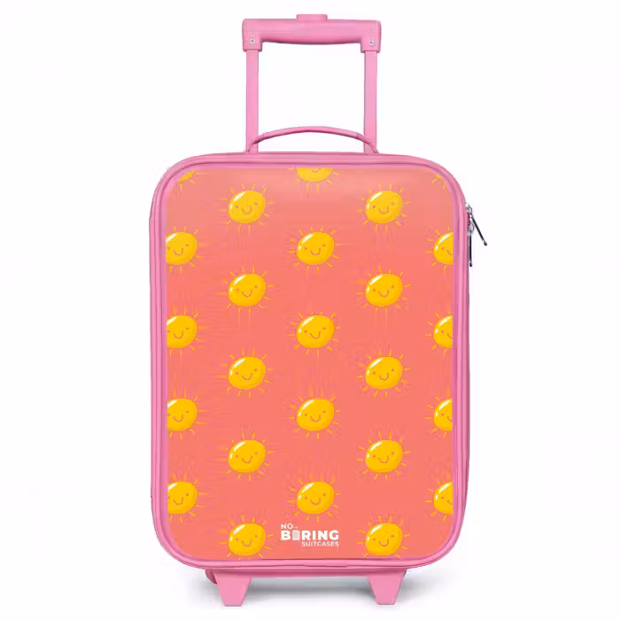 Kinderkoffer - Roze - Sunny situation koraal