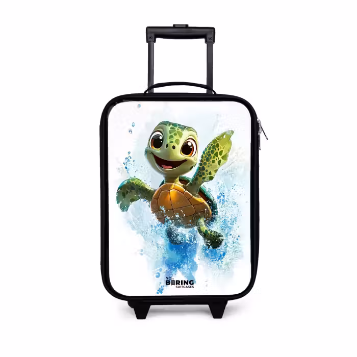 Kinderkoffer - Zwart - Schildpad - Water - Groen
