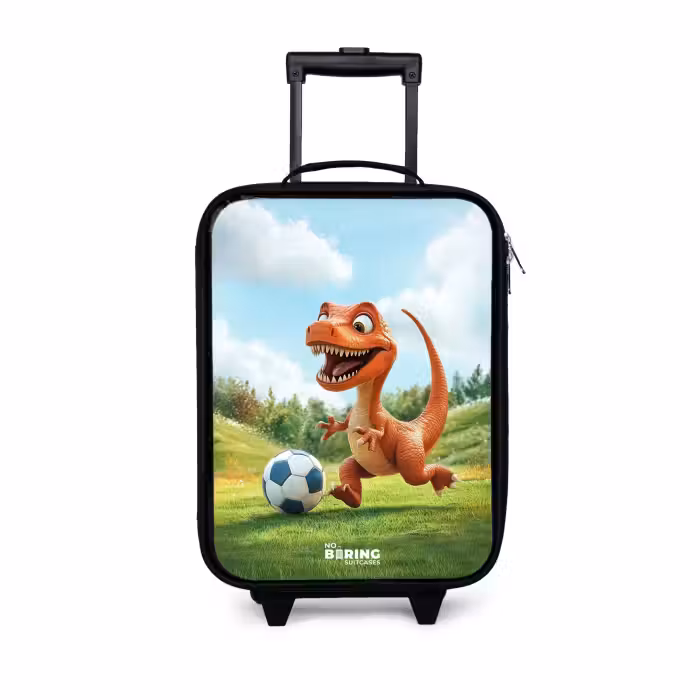 Kinderkoffer - Zwart - Voetbal - Dino - Sport