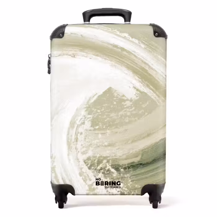 Koffer - Abstract - Penseelstreken - Golven - Groen