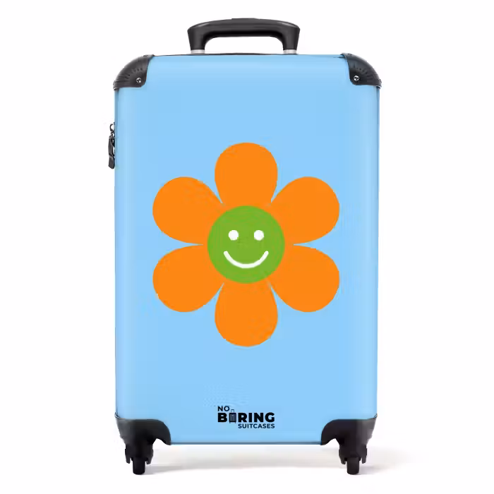 Koffer - Bloem - Smiley - Kleurrijk
