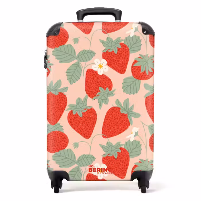Koffer - Pastel fruit - Aardbeien