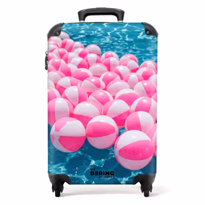 Koffer - Strandballen - Roze - Water