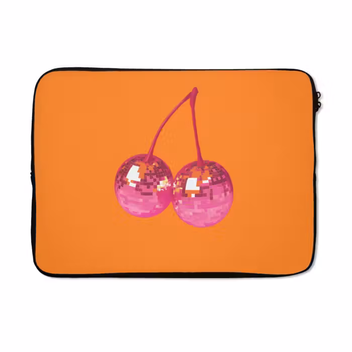 Laptophoes - Discoballen - Kers - Spiegels - Roze