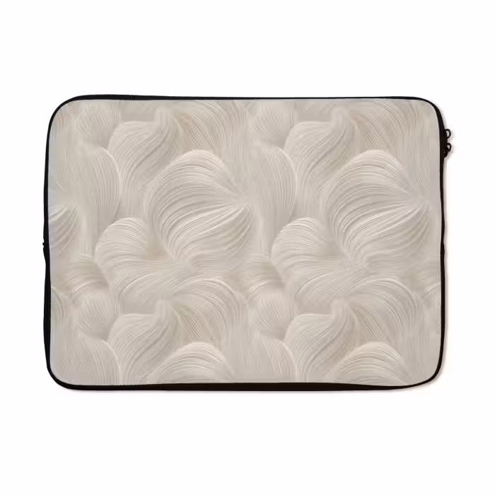 Laptophoes - Lijnen - Waaier - Beige