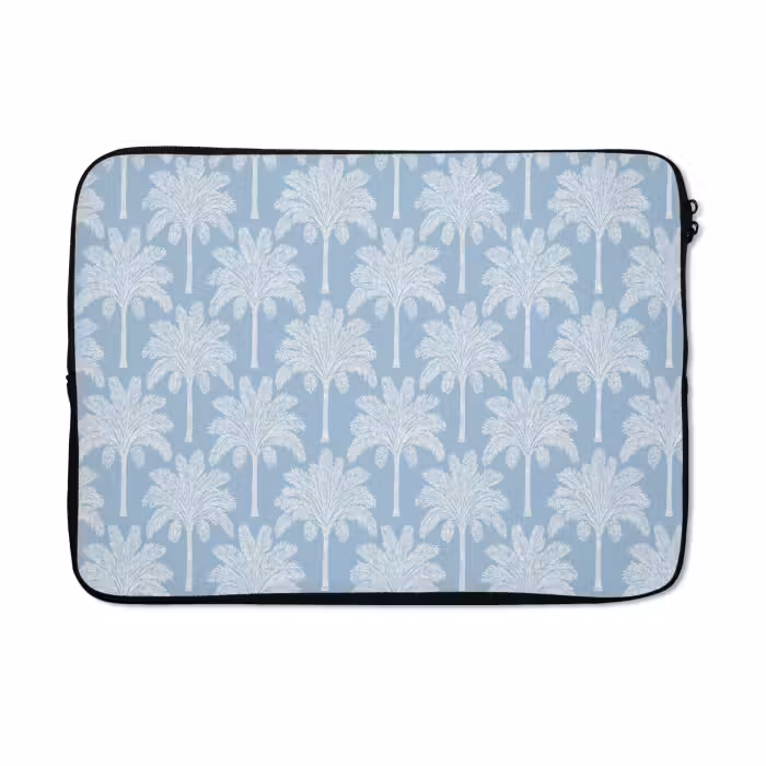 Laptophoes - Palmboom - Modern - Blauw