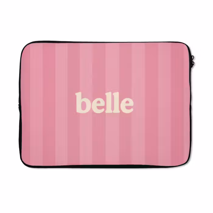 Laptophoes - Roze - Gestreept - Belle