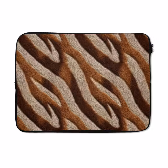 Laptophoes - Zebra - Bruin - Patroon