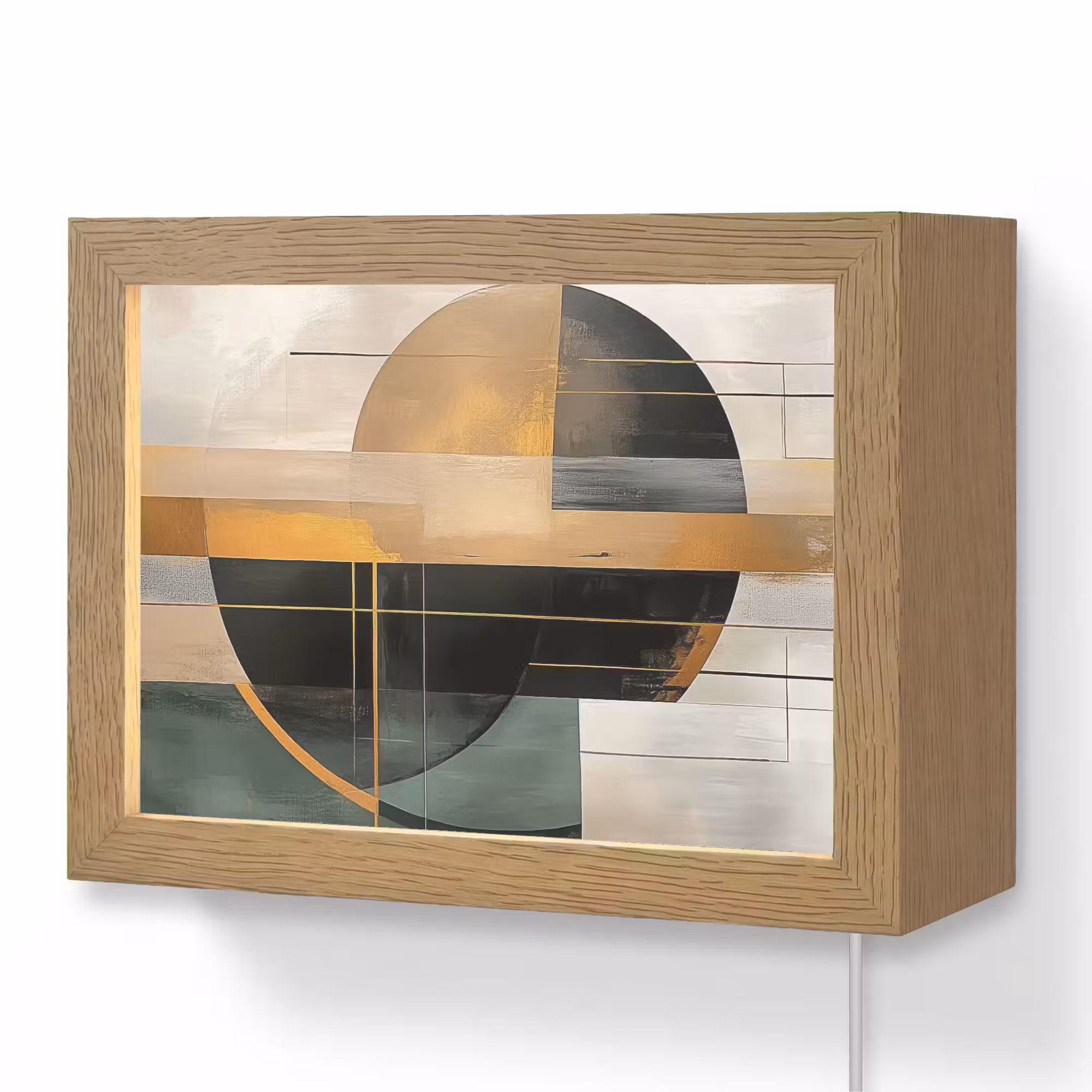 Lightbox - Wandlamp - Abstract - Goud - Brons - Groen - Vormen - Modern