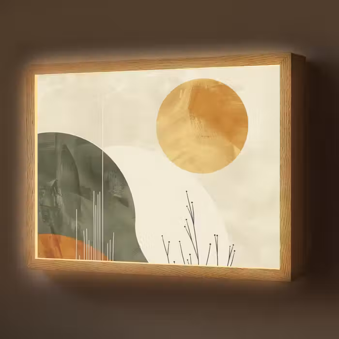 Lightbox - Wandlamp - Abstract - Landschap - Zon - Kunst