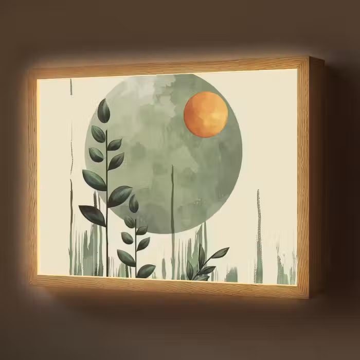 Lightbox - Wandlamp - Abstract - Natuur - Kunst - Zon - Modern