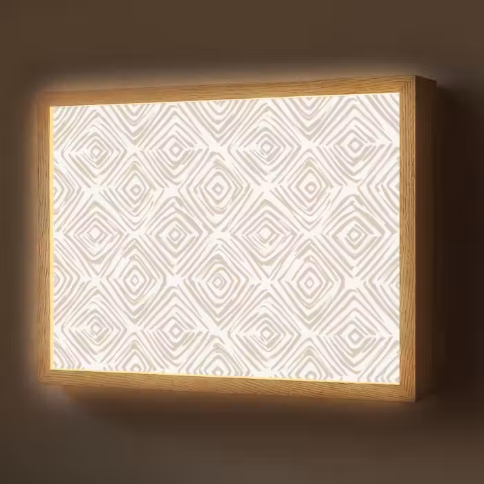 Lightbox - Wandlamp - Abstract - Ruit - Beige
