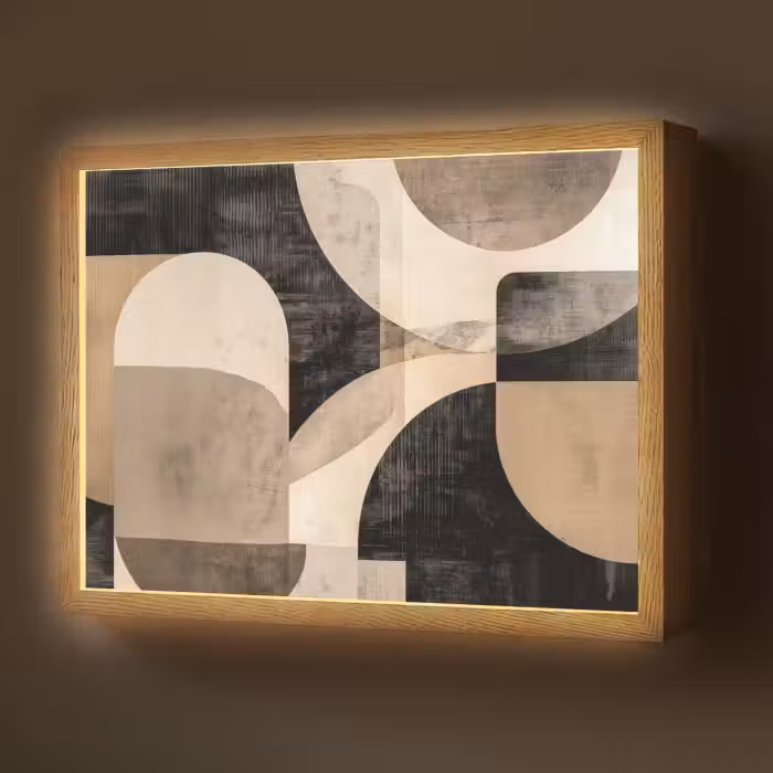 Lightbox - Wandlamp - Abstract - Vormen - Modern - Beige