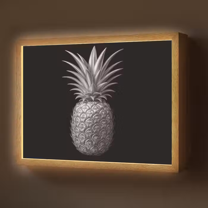 Lightbox - Wandlamp - Ananas - Gedetailleerd - Bladeren