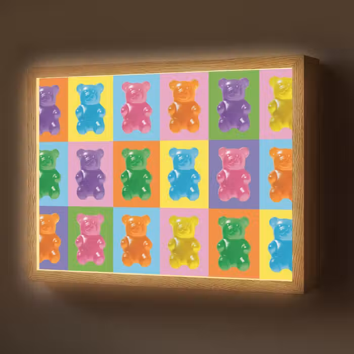 Lightbox - Wandlamp - Art- Snoep - Kleurrijk