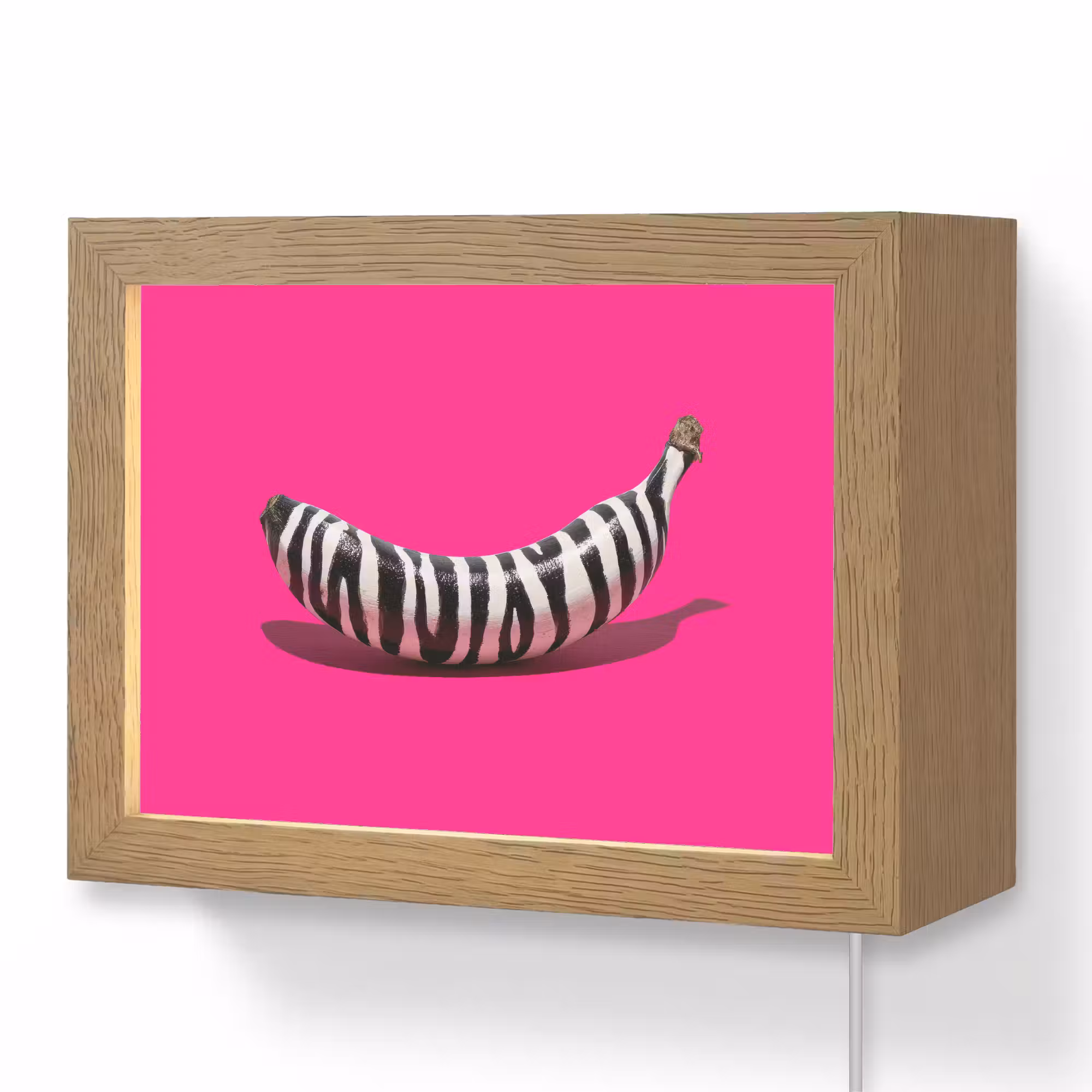 Lightbox - Wandlamp - Banaan - Zebraprint - Roze