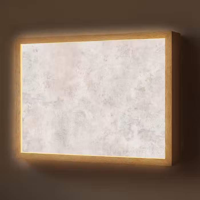 Lightbox - Wandlamp - Beton - Grijs - Wit