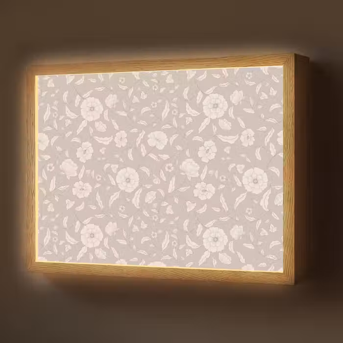 Lightbox - Wandlamp - Bloemen - Blaadjes - Patroon