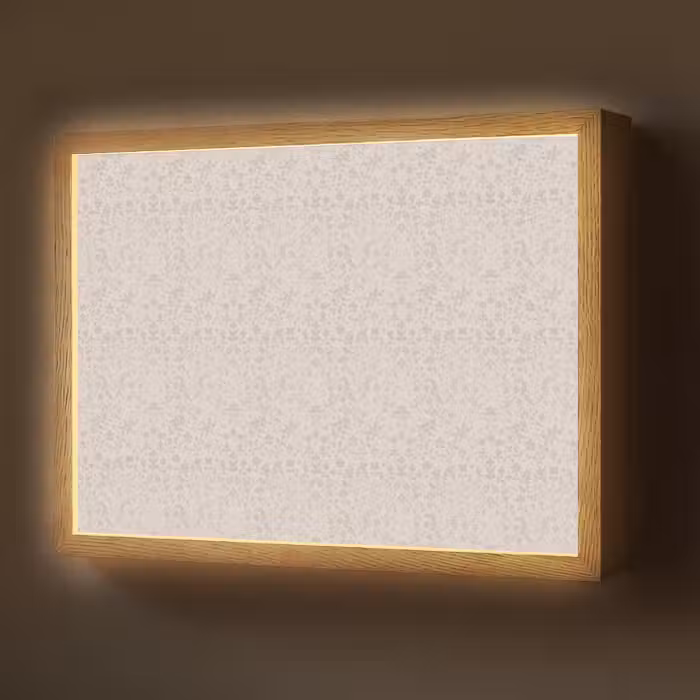 Lightbox - Wandlamp - Bloemen - Bladeren - Licht - Taupe