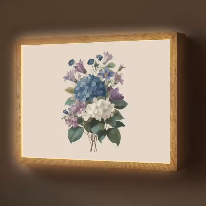 Lightbox - Wandlamp - Bloemen - Gedetailleerd - Rust - Realistisch