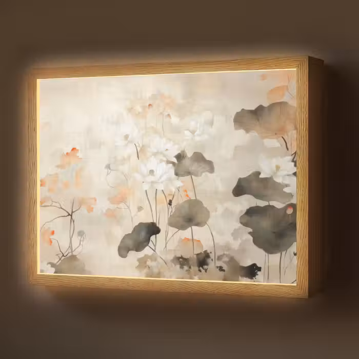 Lightbox - Wandlamp - Bloemen - Japandi - Wabi sabi