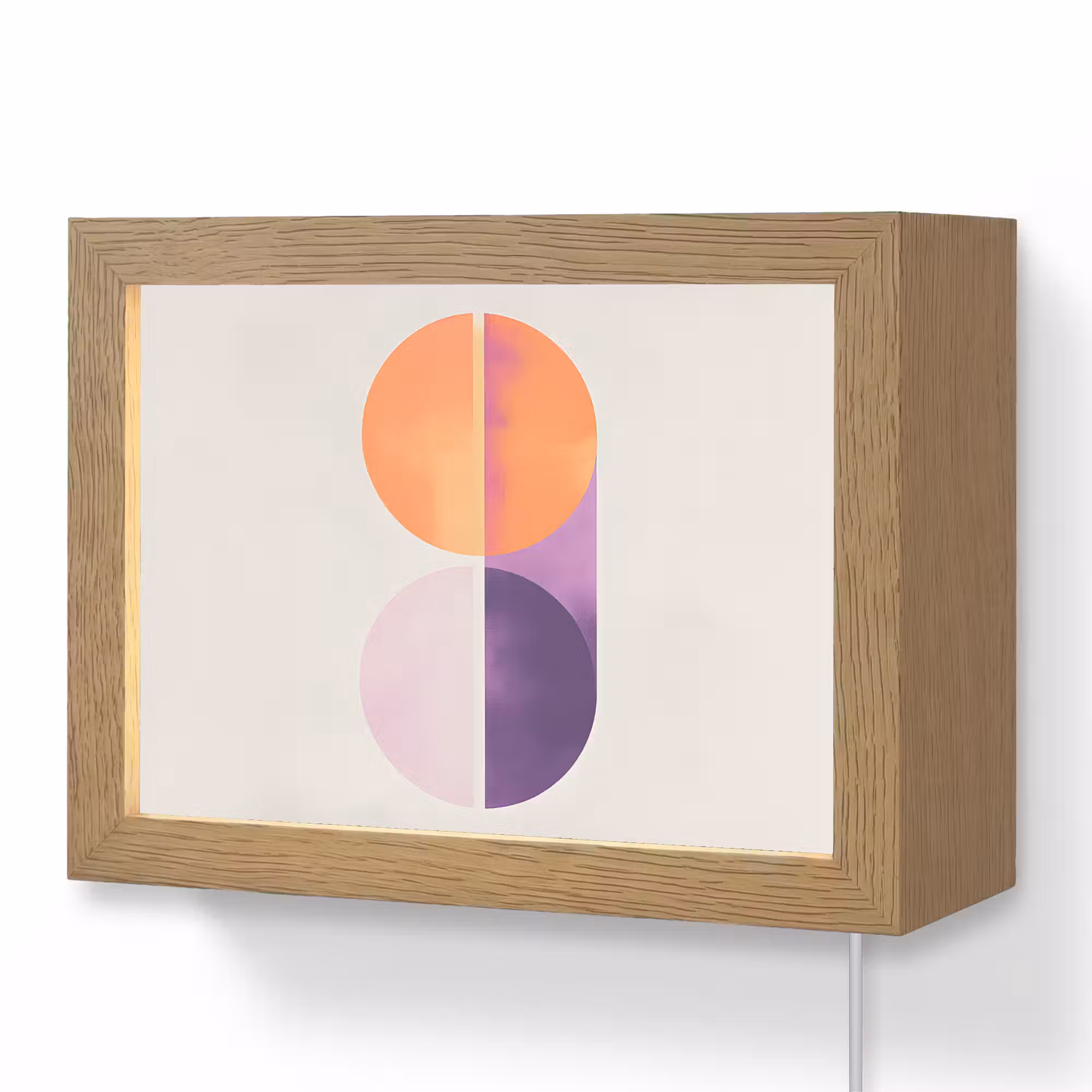 Lightbox - Wandlamp - Cirkels - Abstract - Paars