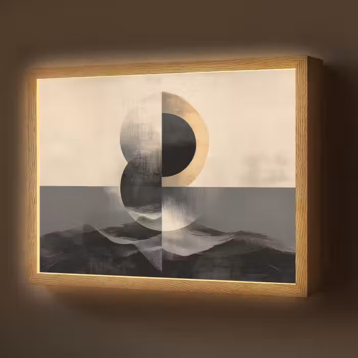 Lightbox - Wandlamp - Cirkels - Schaduw - Abstract